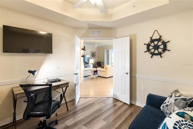 a view of an ocean and beach