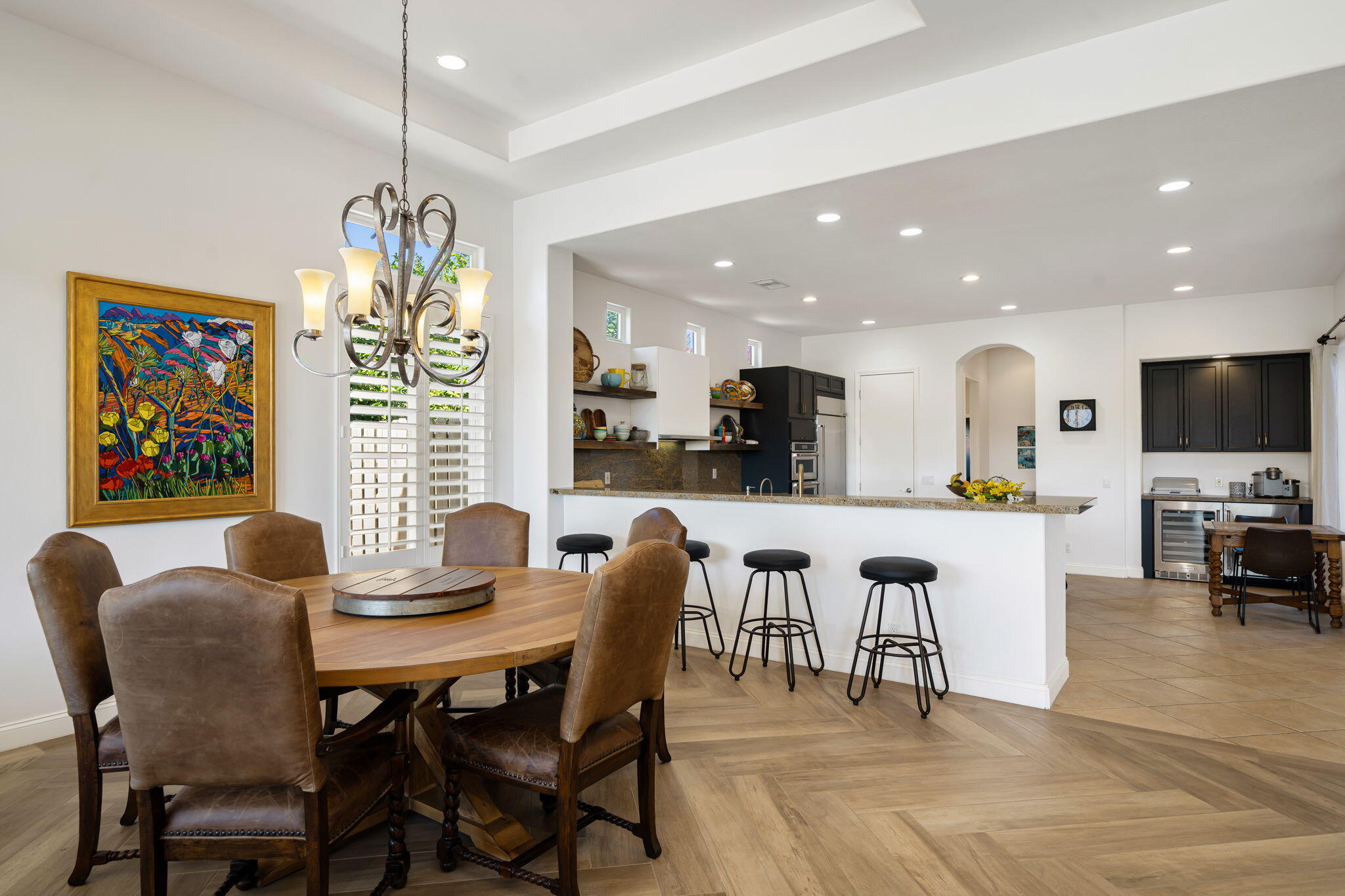 96 Vía Bella Rancho Mirage, CA 92270 - Photo 50 of 60 a view of a dining room with furniture window and outside view
