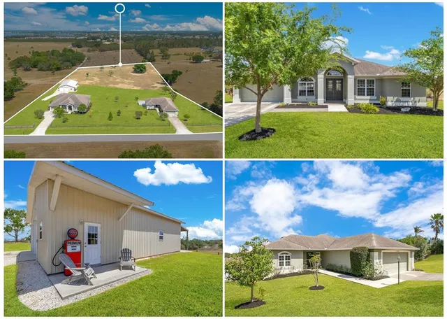 a view of an house with backyard space and swimming pool