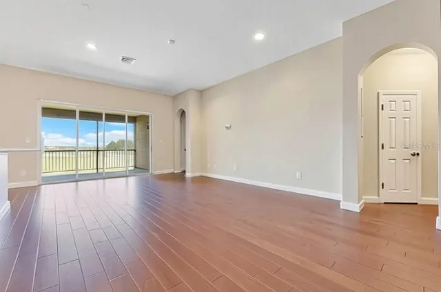 an empty room with window