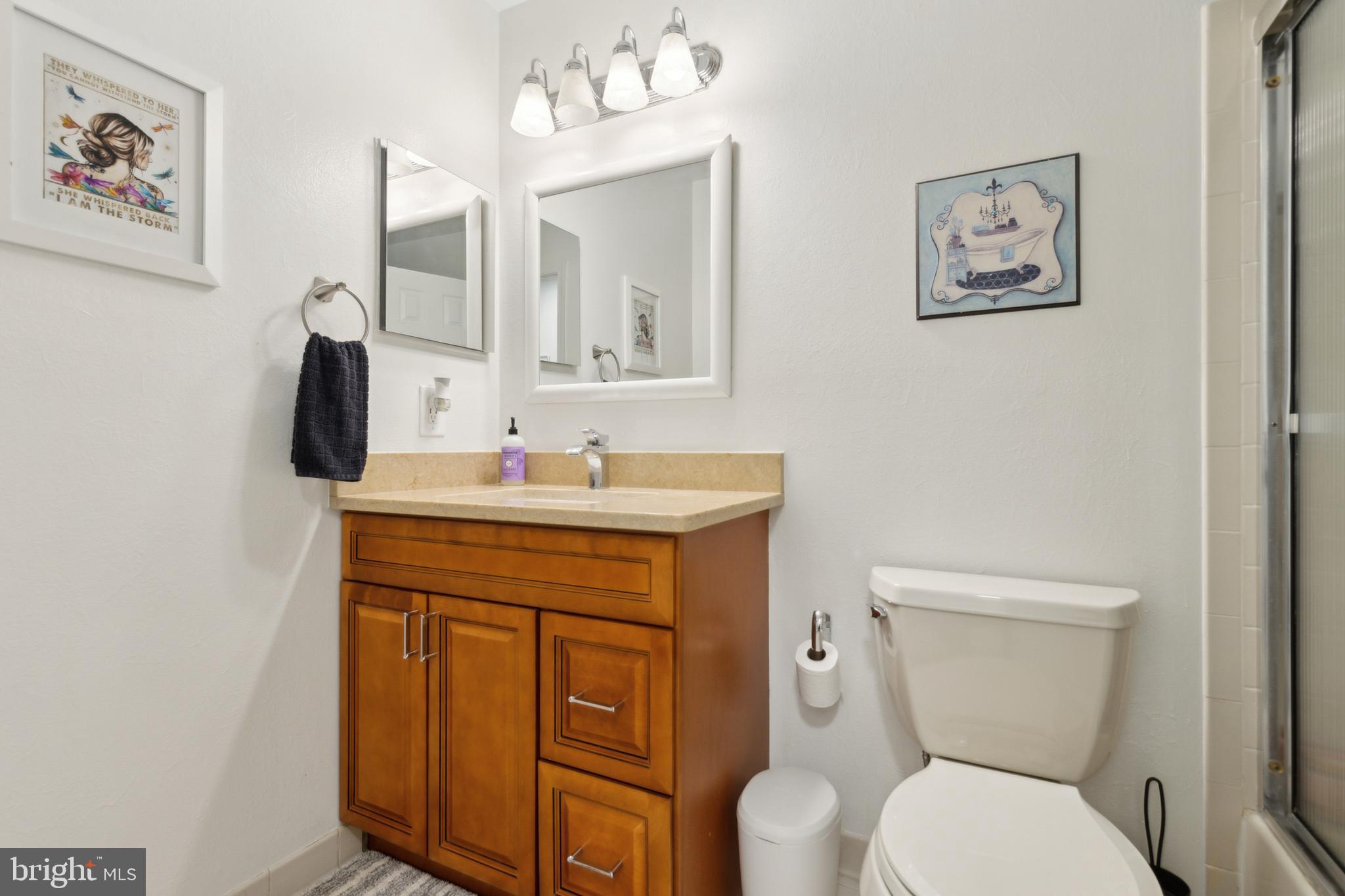 6724 Passageway Place Burke, VA 22015 - Photo 16 of 26 a bathroom with a toilet a sink and mirror