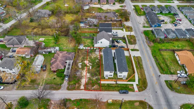 an aerial view of multiple house