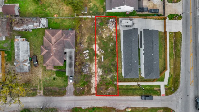 an aerial view of swimming pool