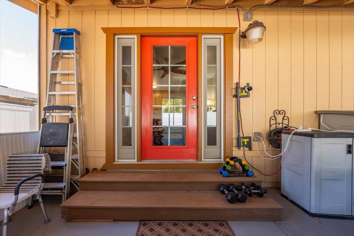 3594 Echo Road Redding, CA 96002 - Photo 35 of 62 Back door - to enclosed patio