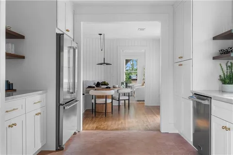 a view of a livingroom and dining room