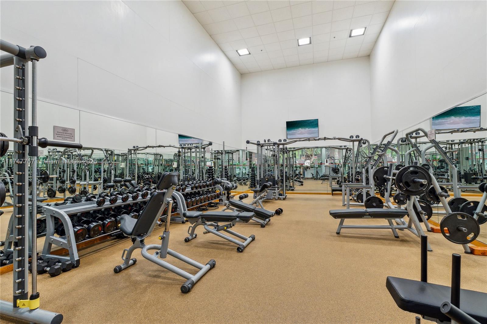 4000 Towerside Terrace, Unit TS3 Miami, FL 33138 - Photo 39 of 49 a view of a room with gym equipment
