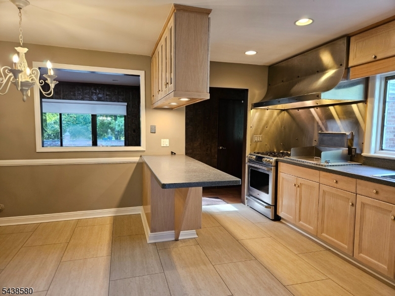 218 Devon Road Essex Fells, NJ 07021 - Photo 11 of 24 a kitchen with stainless steel appliances a sink cabinets and a counter top space