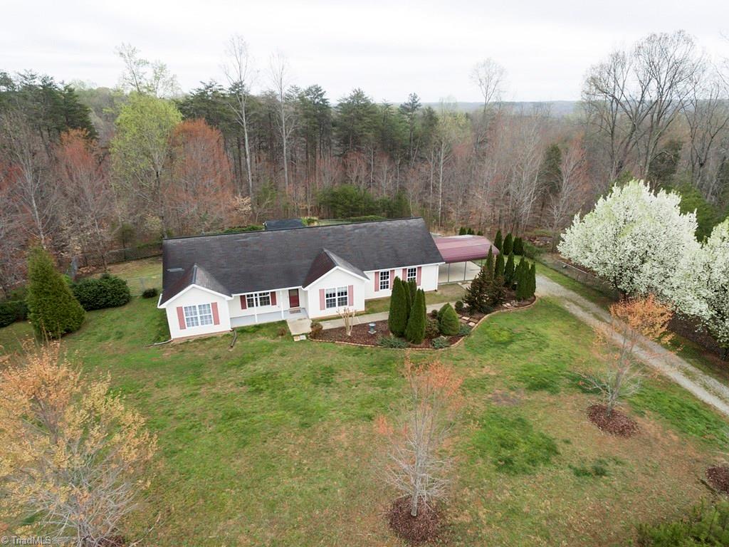 8124 Shoeline Road Stokesdale, NC 27357 - Photo 24 of 29 Aerial view of the front of the home.