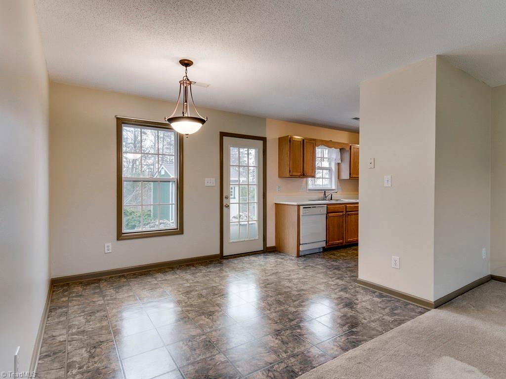 The dining room just off the kitchen.
