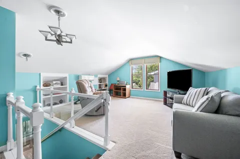 a living room with furniture and a couch