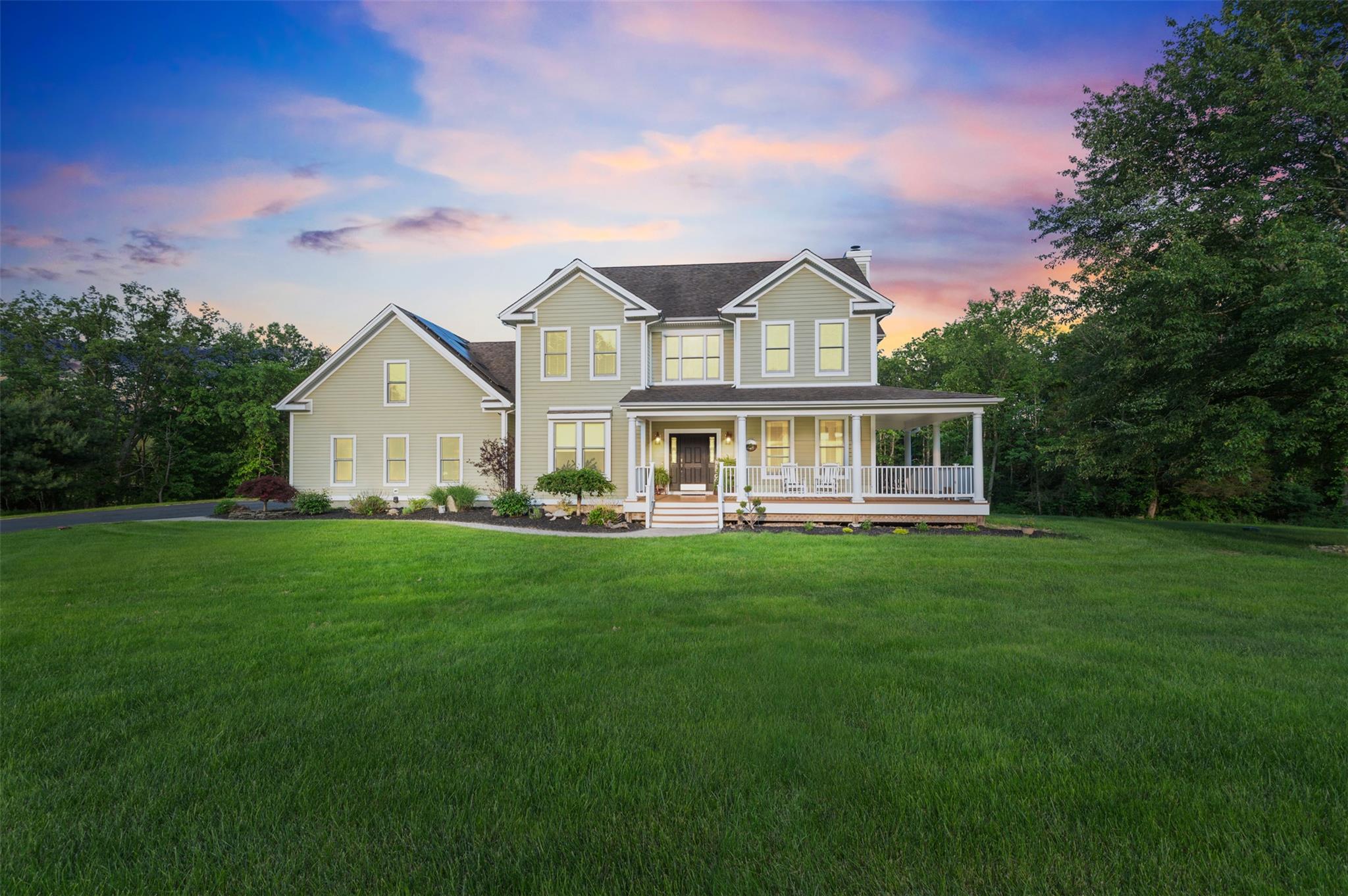446 M And M Road Middletown, NY 10940 - Photo 1 of 1 View of front facade with a porch, a front yard, and a chimney