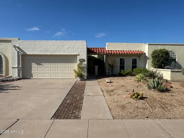 front view of a house with a outdoor space