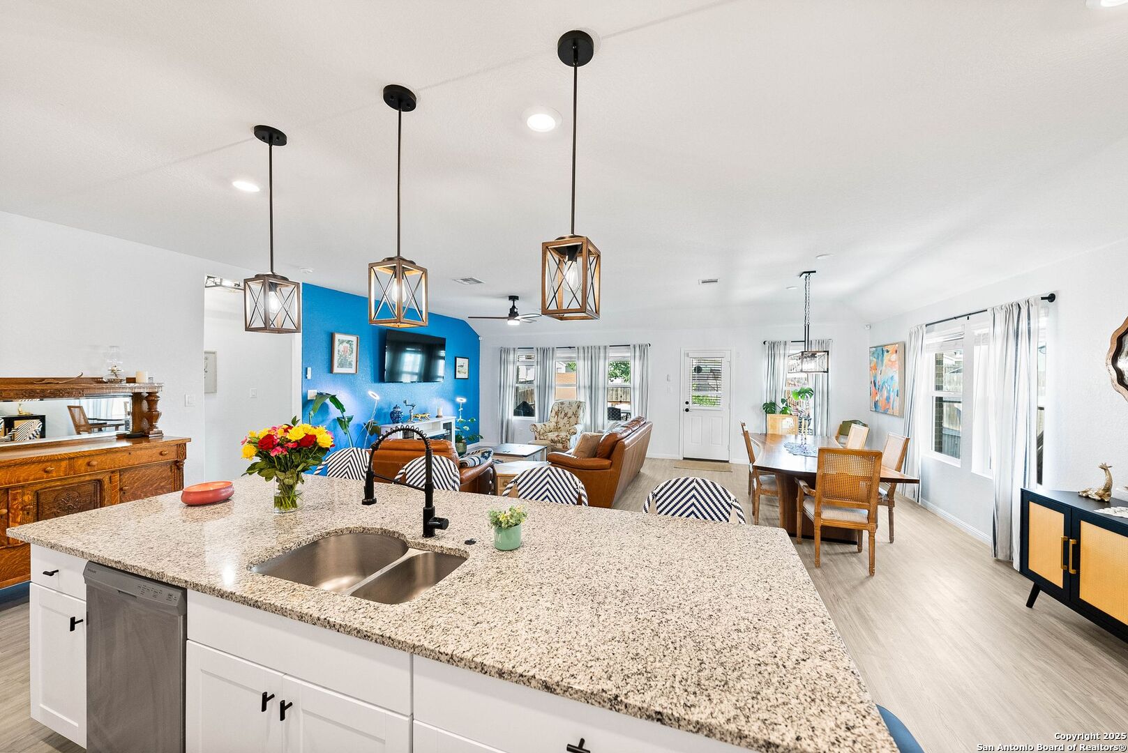5483 Jasmine Bulverde, TX 78163 - Photo 8 of 71 a view of living room with furniture and wooden floor