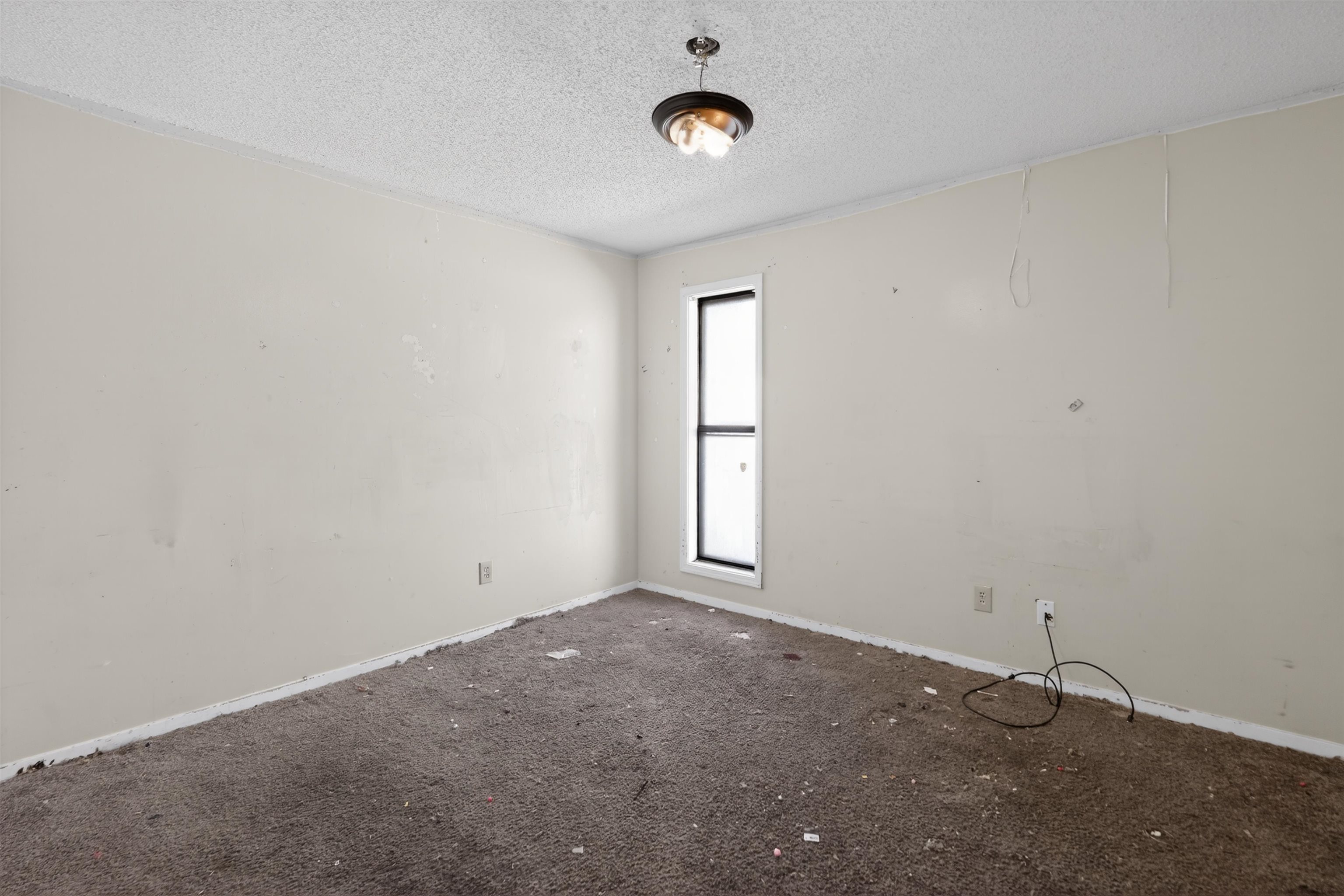 3372 Spring Shadow Drive Memphis, TN 38118 - Photo 17 of 35 Room featuring a single window, textured ceiling, and a flush-mount light fixture