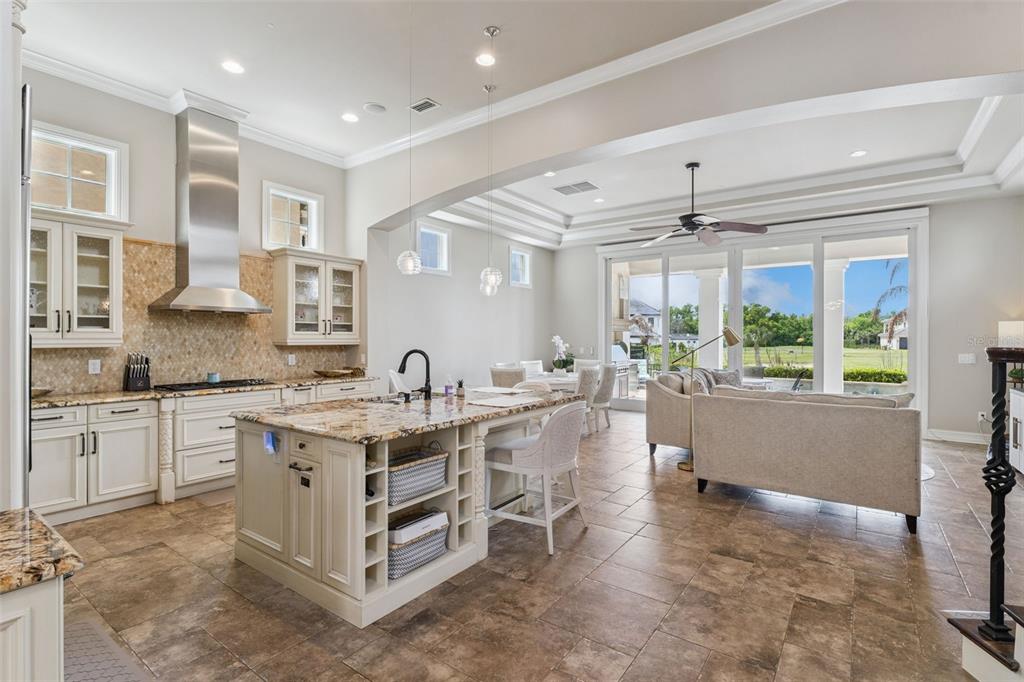 1172 Castle Pines Court Reunion, FL 34747 - Photo 3 of 65 a large kitchen with kitchen island a large counter space appliances and cabinets