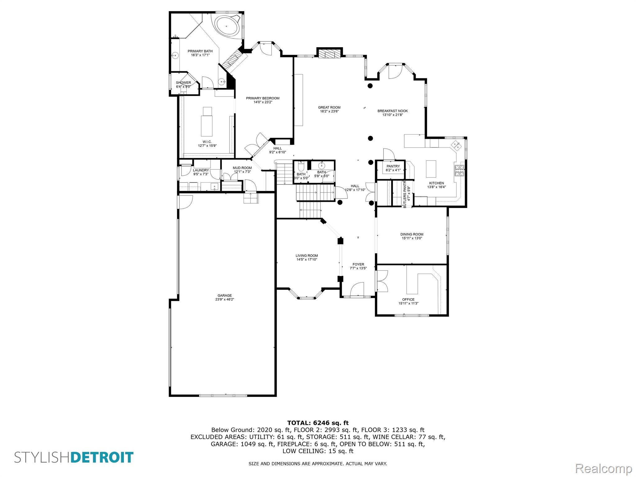 6984 Oakhurst Ridge Road Clarkston, MI 48348 - Photo 63 of 65 Main Level - Floor Plan