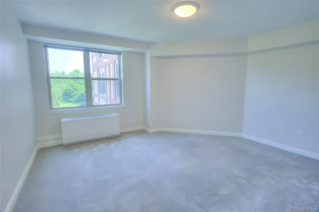 an empty room with a window