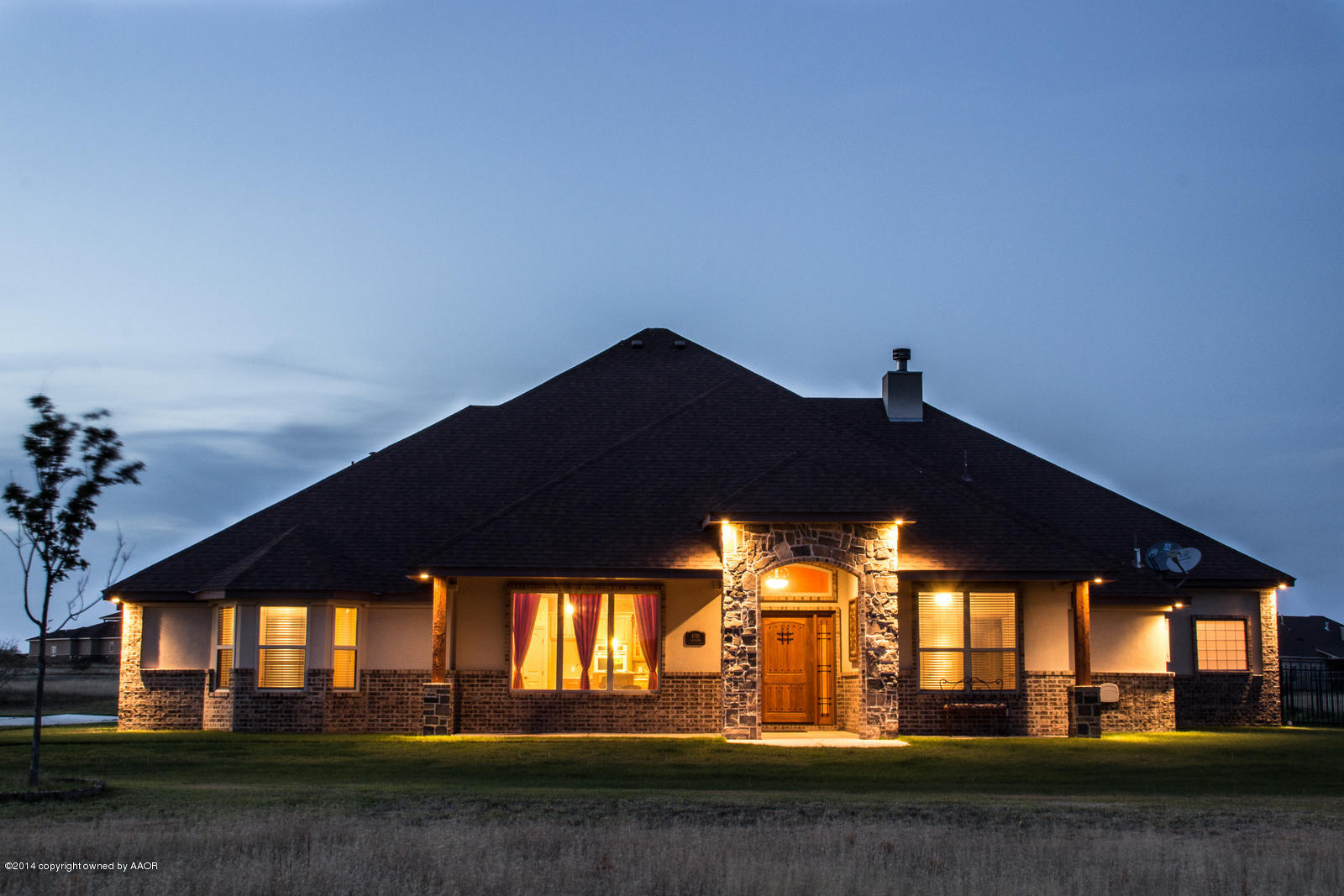 Front View at Dusk