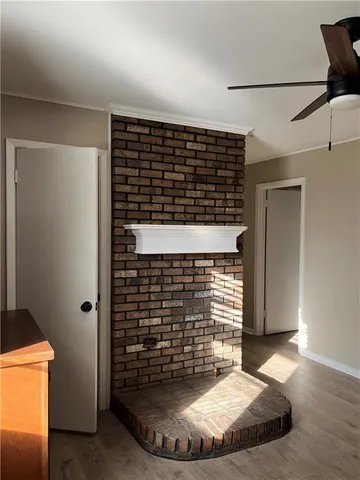 a view of a fireplace