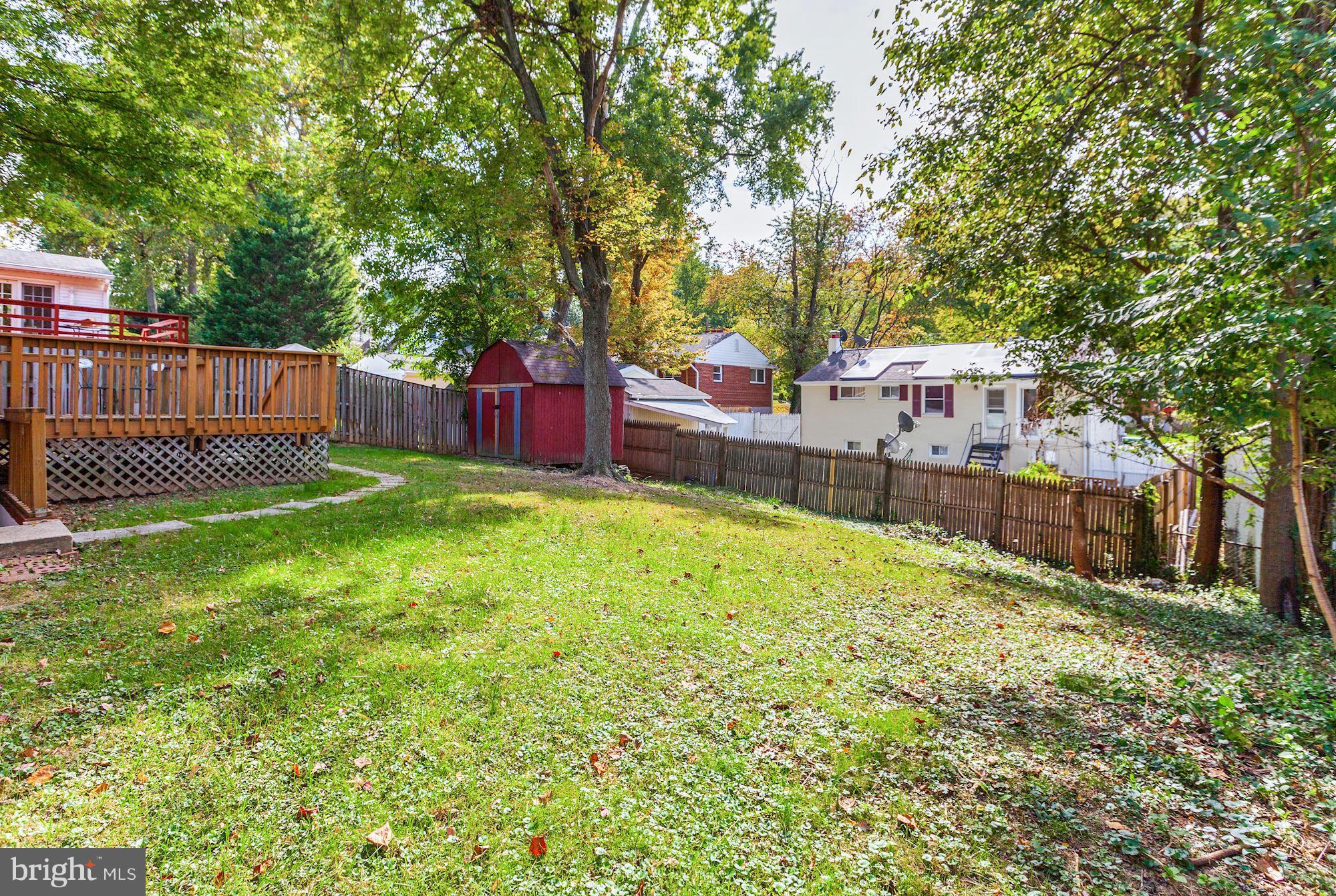 3926 Joliet Street Silver Spring, MD 20906 - Photo 27 of 30 Deep, Slightly Rolling Back Yard for Fun