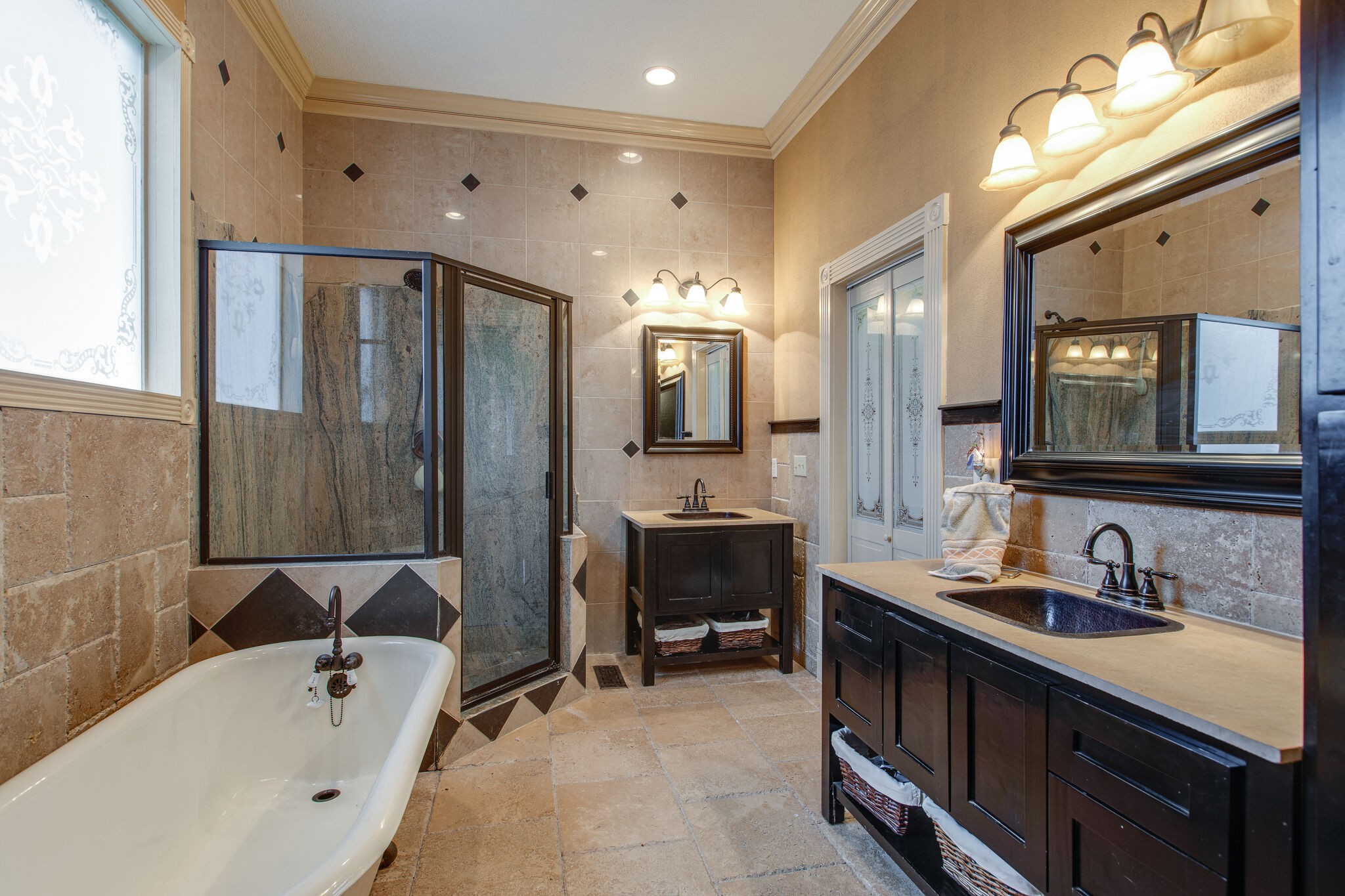 7217 Kingston Road Fairview, TN 37062 - Photo 26 of 50 a bathroom with a double vanity sink mirror and bathtub