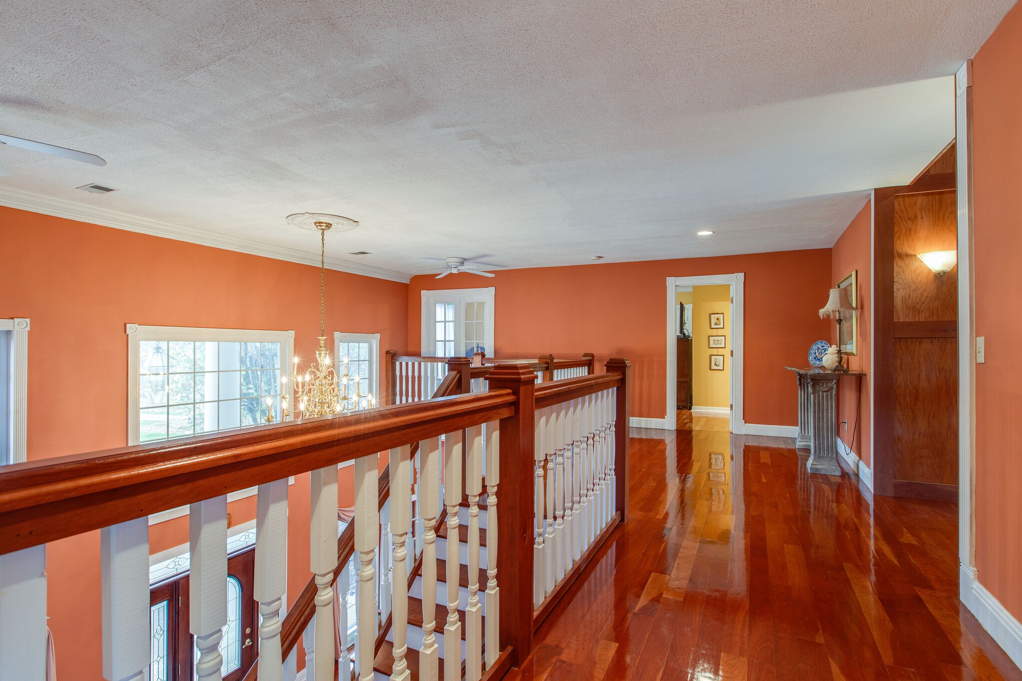 7217 Kingston Road Fairview, TN 37062 - Photo 29 of 50 a view of a hallway with wooden floor and staircase
