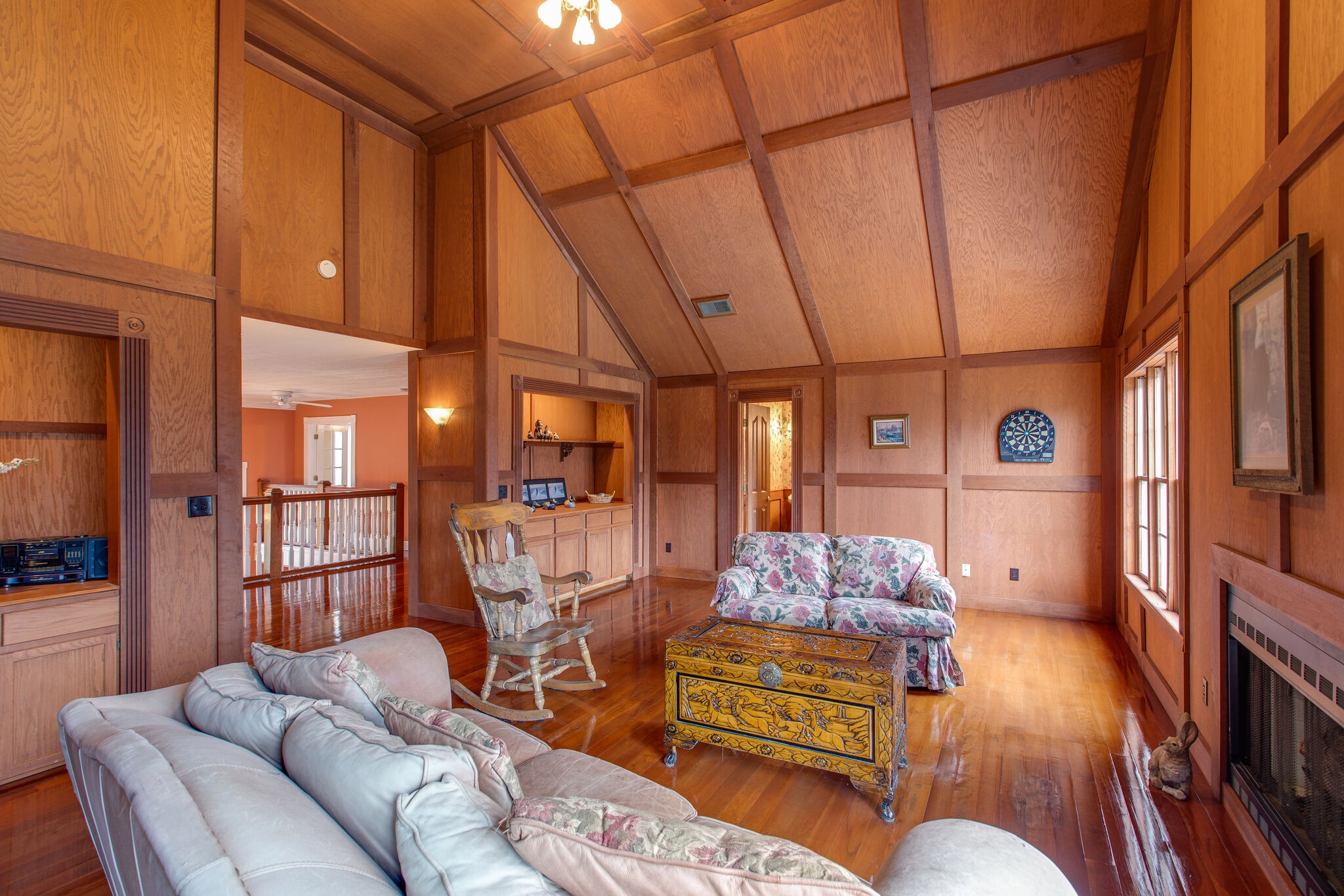7217 Kingston Road Fairview, TN 37062 - Photo 40 of 50 a living room with furniture a flat screen tv and a table