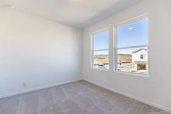 an empty room with a window