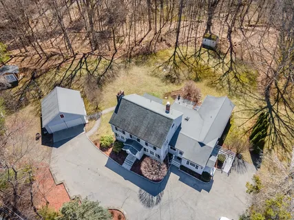 an aerial view of multiple house