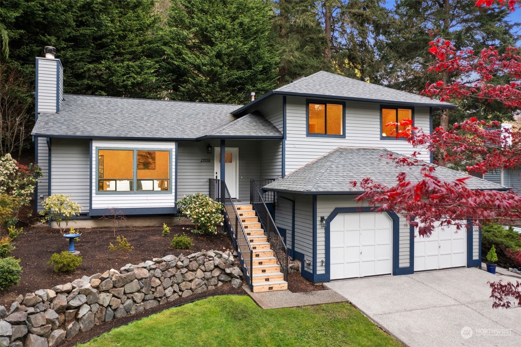 21109 Shell Valley Road Edmonds, WA 98026 - Photo 1 of 40 a front view of a house with garden