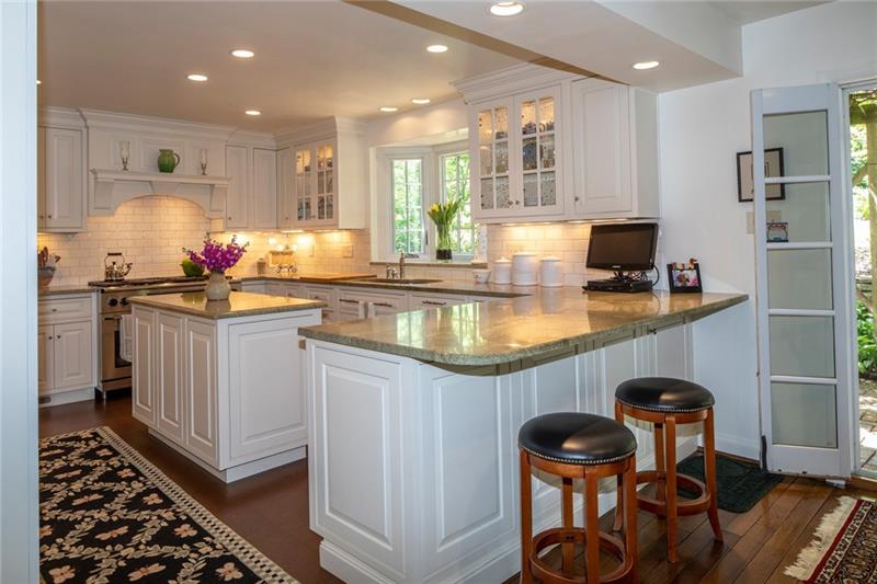 1 Old Farm Road Rosslyn Farms, PA 15106 - Photo 11 of 25 Kitchen with cork flooring Miele refrigerator and dishwasher ...