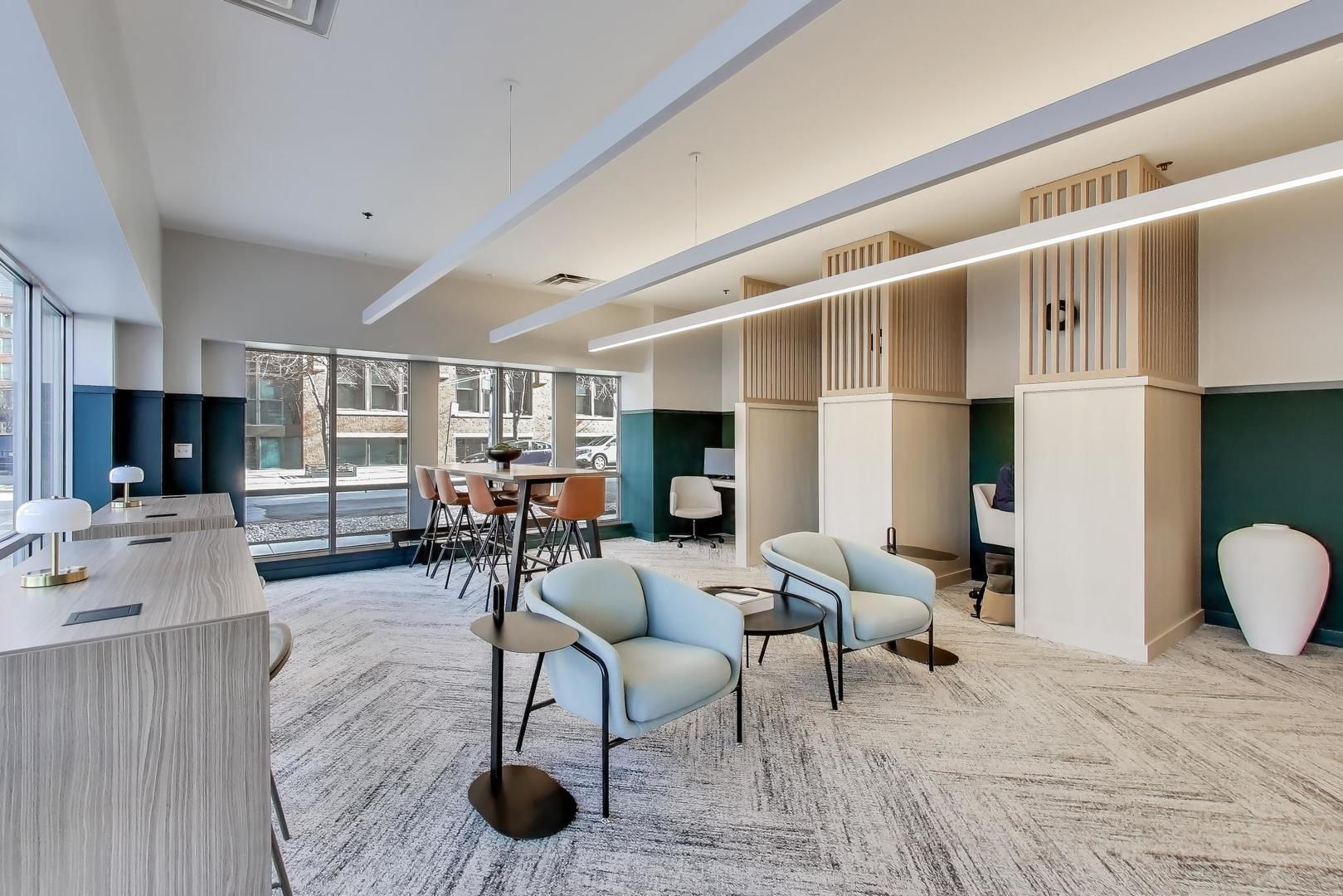 933 West Van Buren Street, Unit 504 Chicago, IL 60607 - Photo 25 of 31 a living room with furniture and a flat screen tv