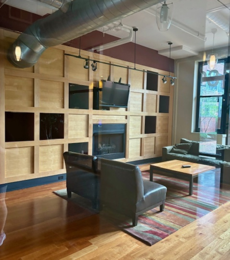2323 West Pershing Road, Unit 222 Chicago, IL 60609 - Photo 15 of 16 a living room with furniture and a flat screen tv