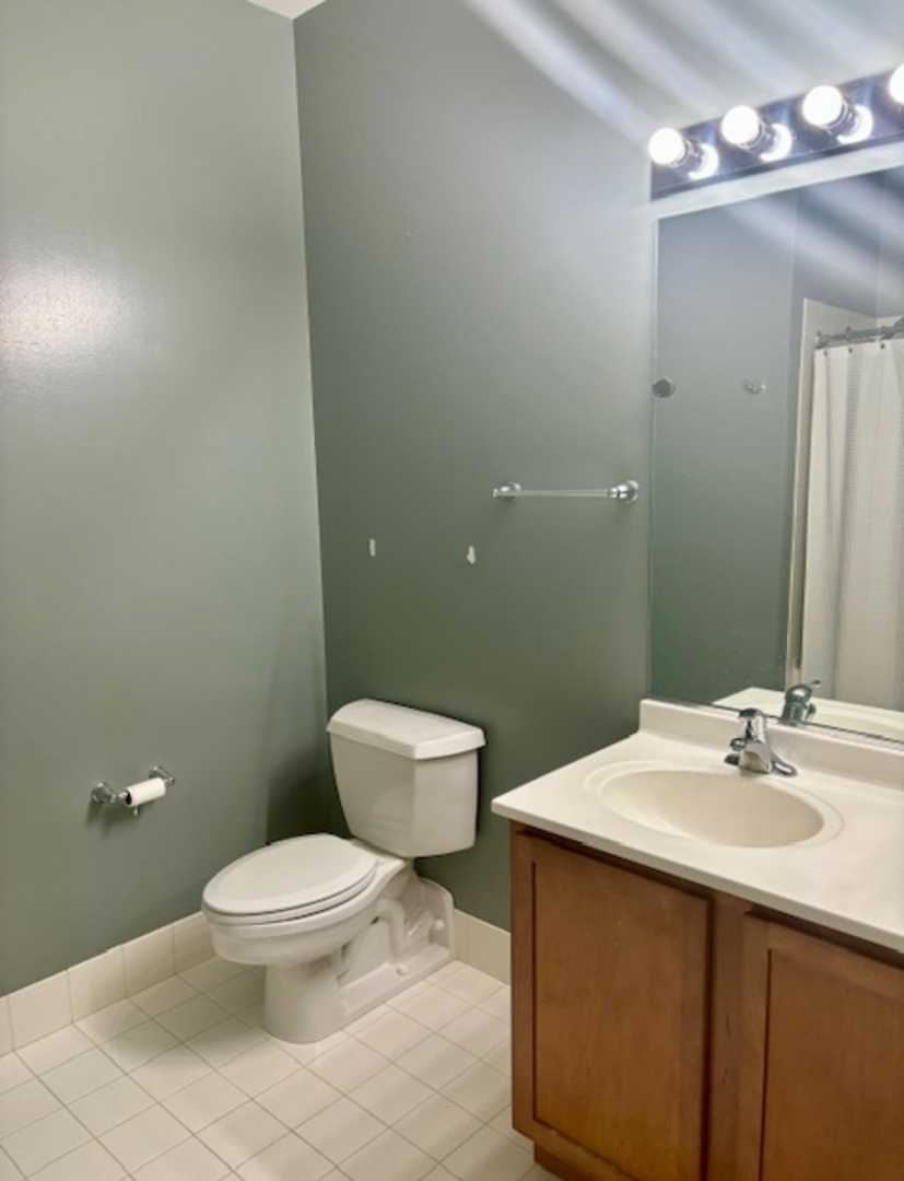 2323 West Pershing Road, Unit 222 Chicago, IL 60609 - Photo 9 of 16 a bathroom with a sink a toilet a mirror and vanity