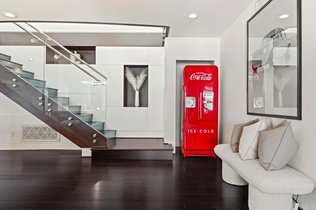 a bathroom with a sink and mirror