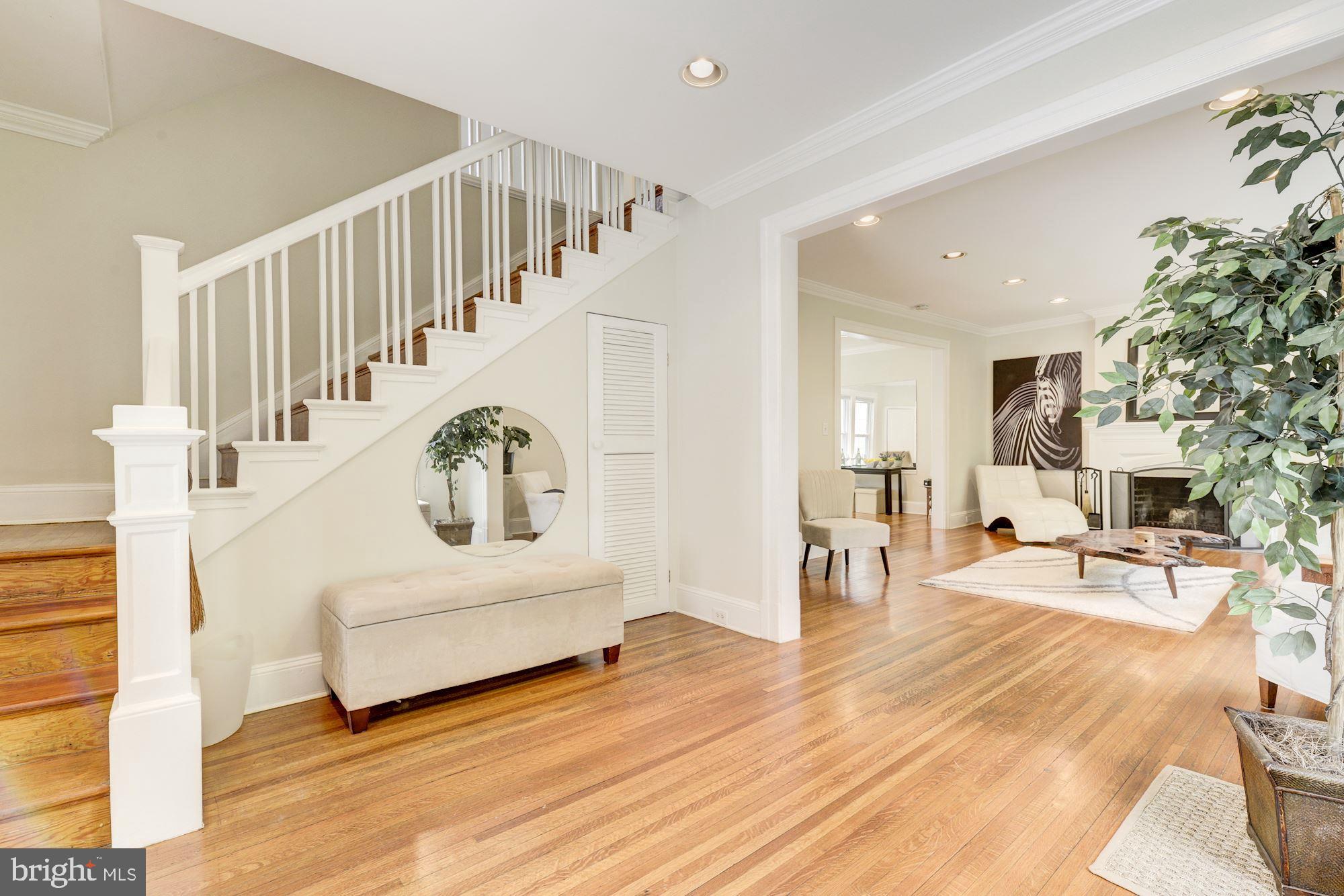 3810 Military Road Northwest Washington, DC 20015 - Photo 11 of 46 Main Staircase and Coat Closet