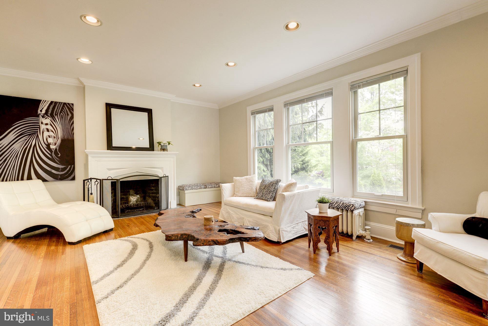 3810 Military Road Northwest Washington, DC 20015 - Photo 12 of 46 Living Room with Fireplace