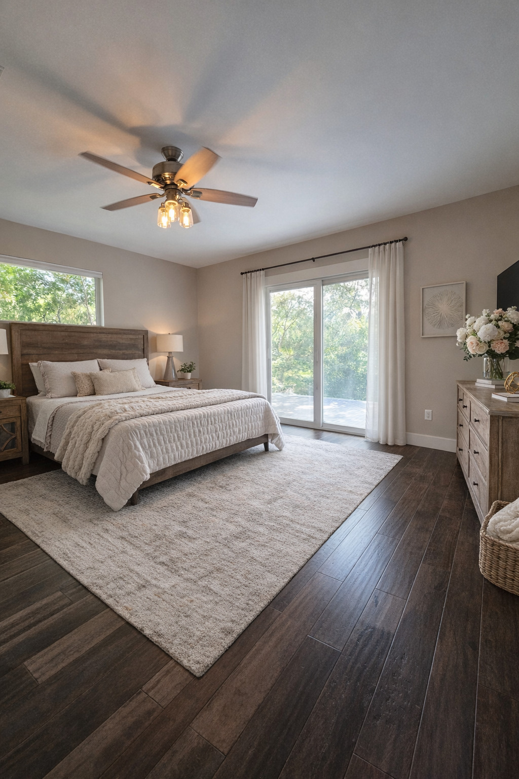 3618 Quiette Drive Austin, TX 78754 - Photo 11 of 37 a bedroom with a large bed and a tv