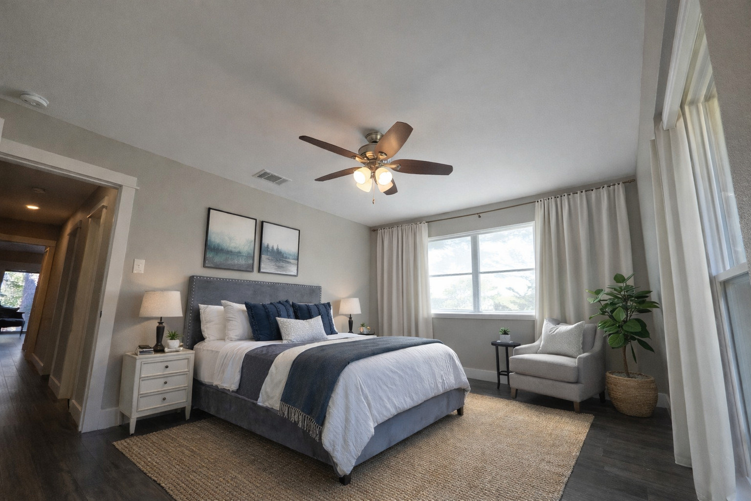 3618 Quiette Drive Austin, TX 78754 - Photo 12 of 37 a bedroom with a bed and a couch