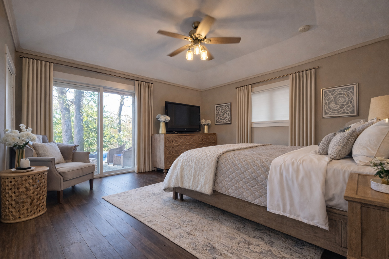3618 Quiette Drive Austin, TX 78754 - Photo 9 of 37 a bedroom with a bed and a couch