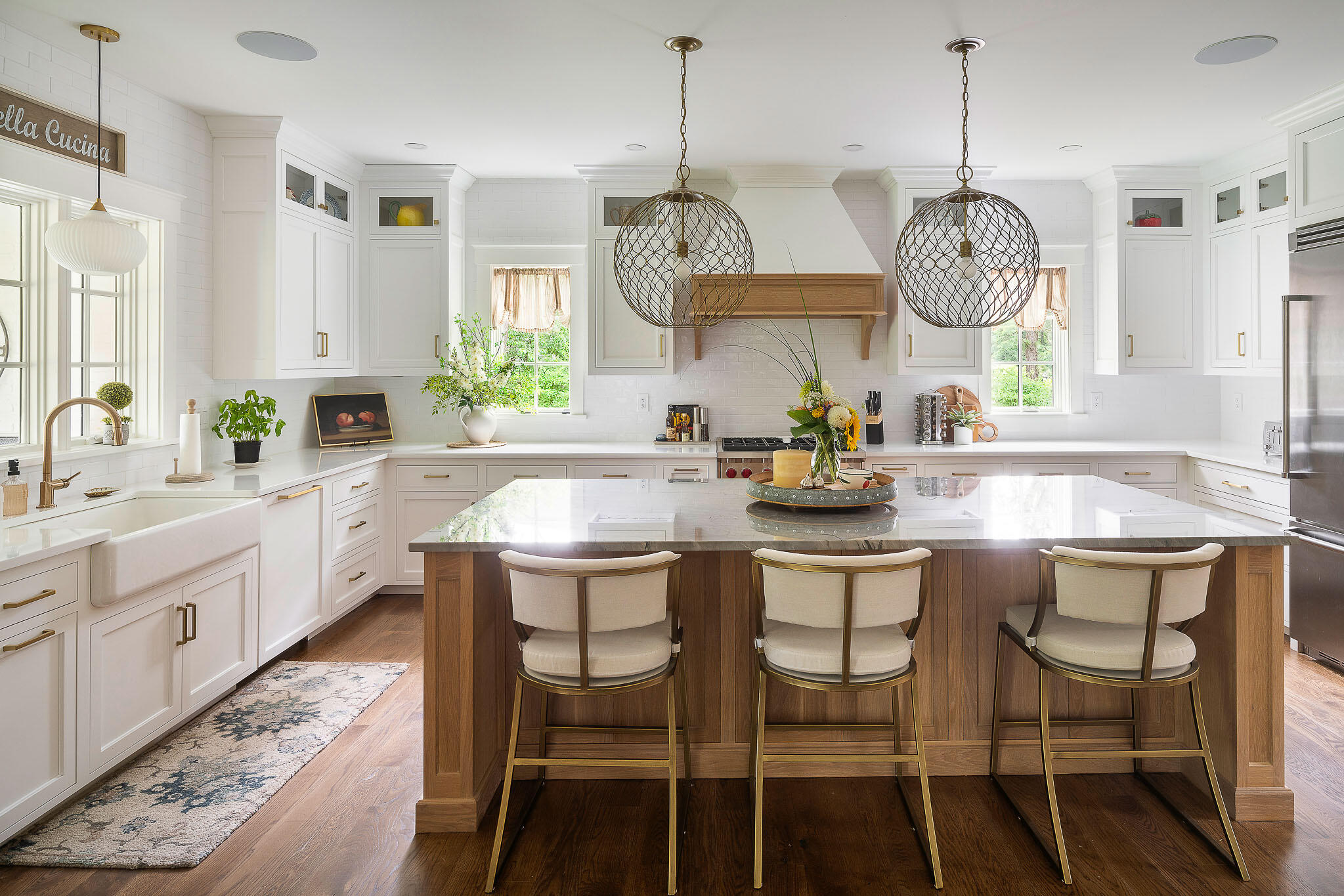 36 Crocker Drive Edgartown, MA 02539 - Photo 19 of 48 a kitchen with cabinets a center island and windows