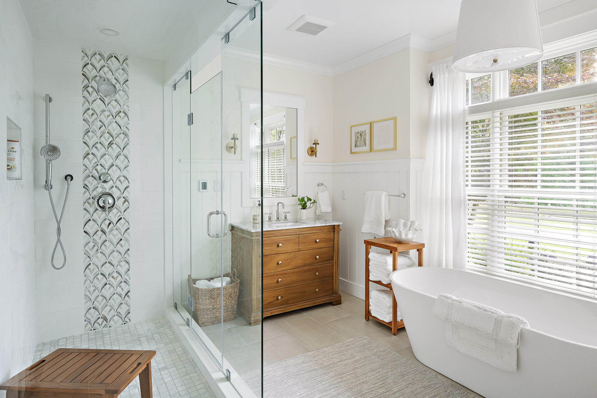36 Crocker Drive Edgartown, MA 02539 - Photo 28 of 48 a spacious bathroom with a tub shower and window