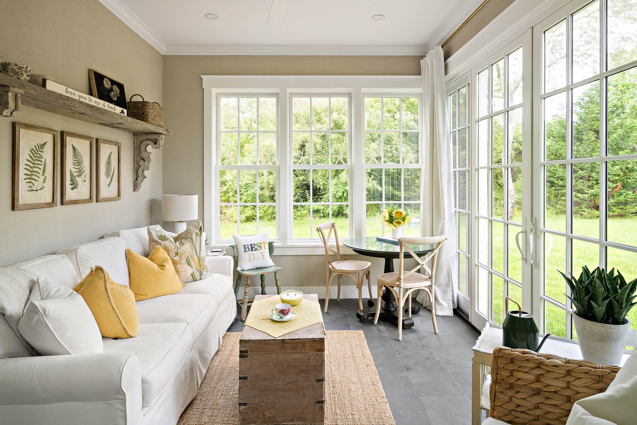 36 Crocker Drive Edgartown, MA 02539 - Photo 32 of 48 a living room with furniture and floor to ceiling windows