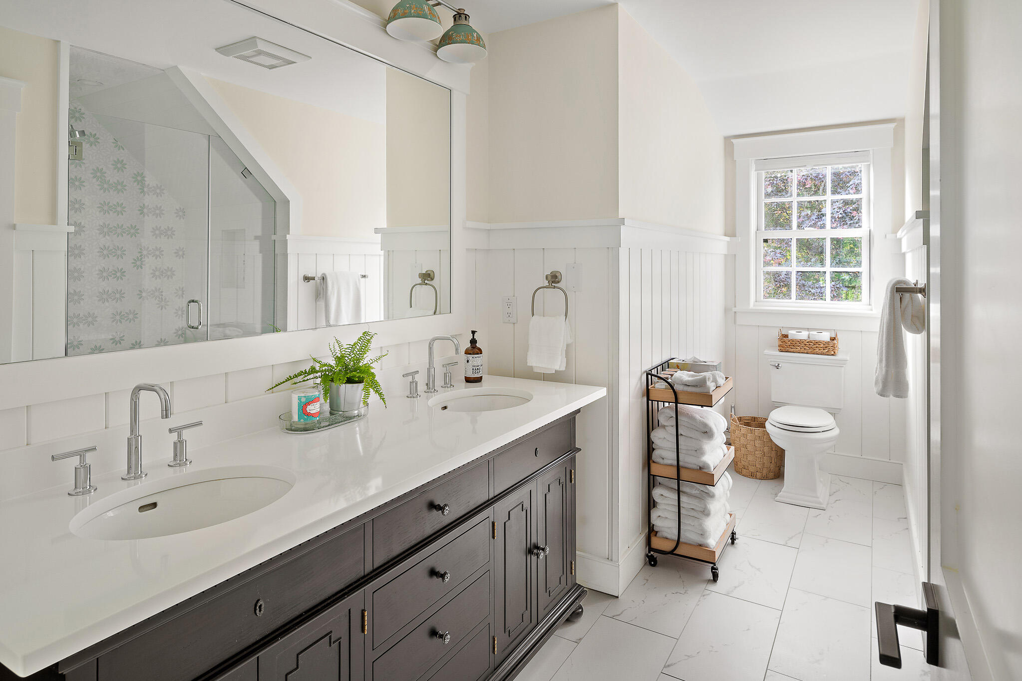 36 Crocker Drive Edgartown, MA 02539 - Photo 43 of 48 a spacious bathroom with a double vanity sink mirror and toilet