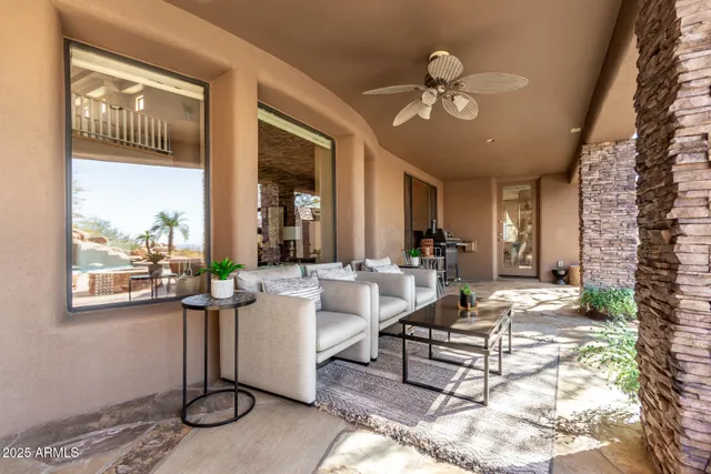 a view of a lake with an outdoor space