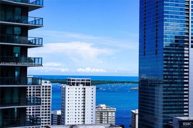 a view of a balcony with city view