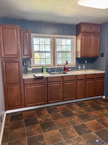 a bathroom with a sink and a shower