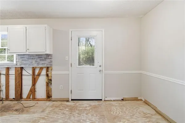 a view of a room with window