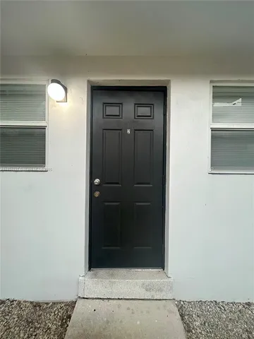 a view of front door