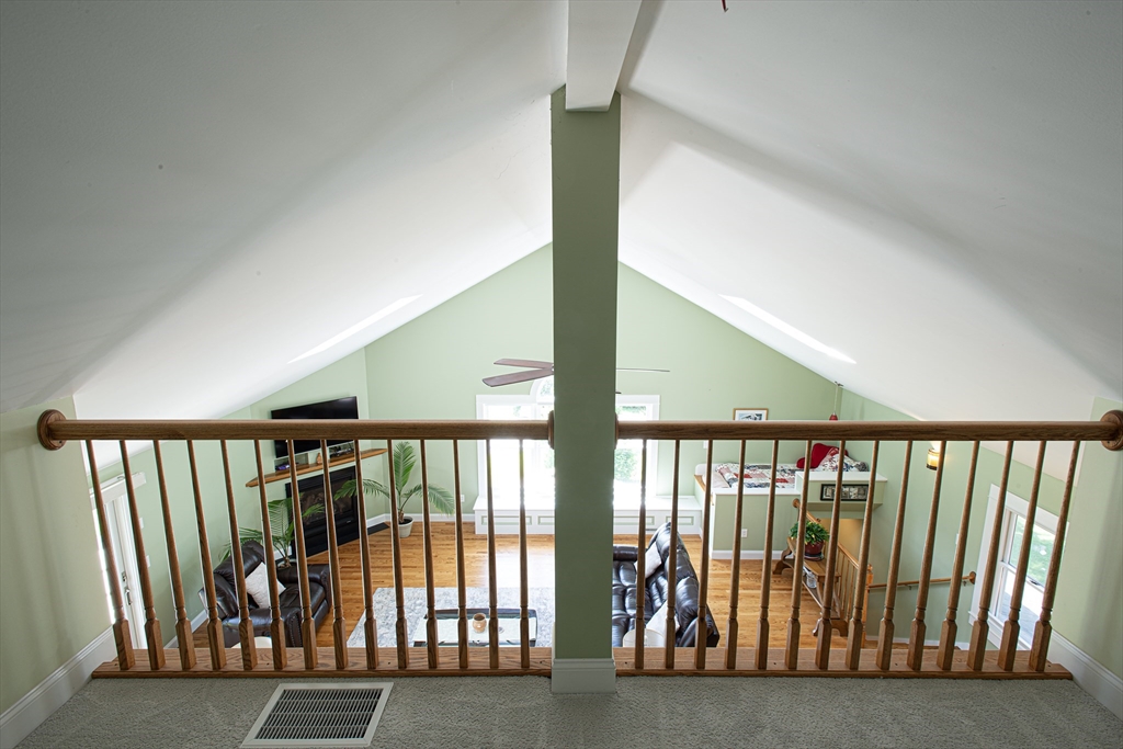 136 Main Street Hatfield, MA 01038 - Photo 16 of 42 a view of staircase with floor to ceiling window and stairs